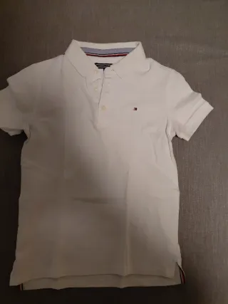 Polo Blanco Niño Tommy Hilfiger Original talla 140