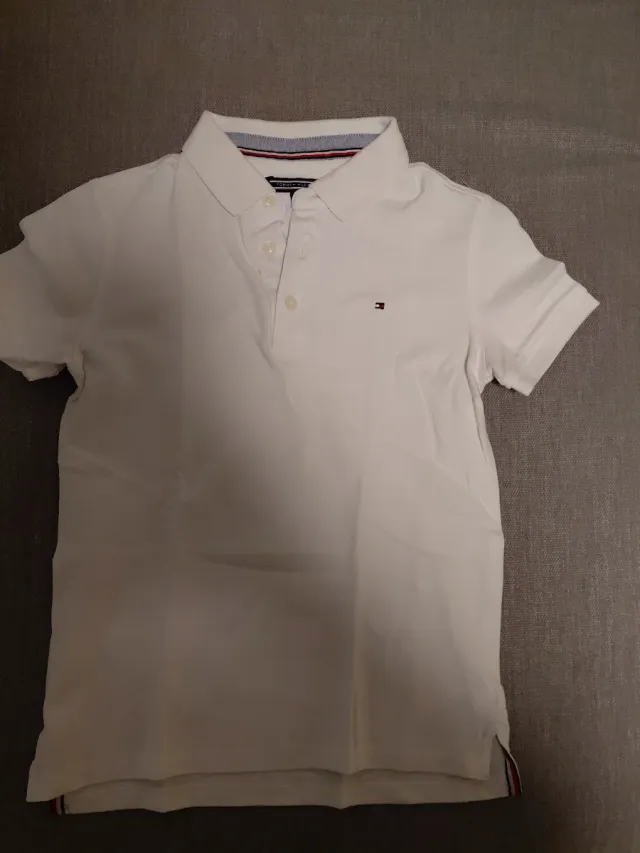 Polo Blanco Niño Tommy Hilfiger Original talla 140