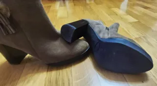 Botines de piel mujer tacón