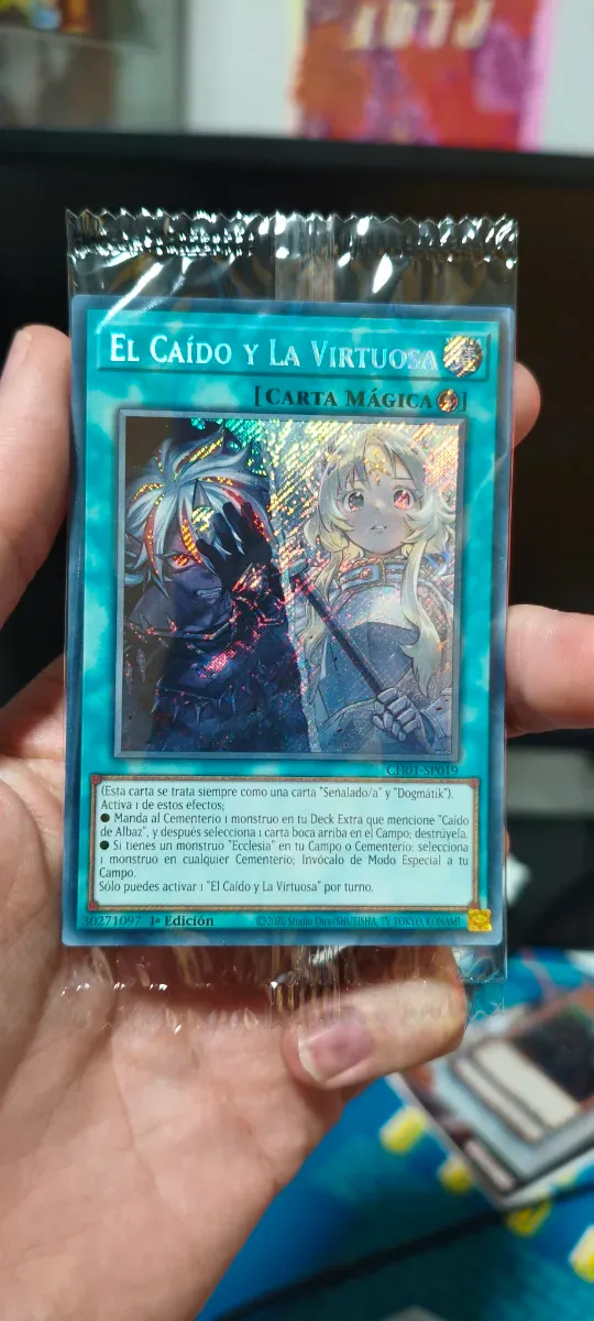 Carta YuGiOh El Caído y la Virtuosa CH01-SP019