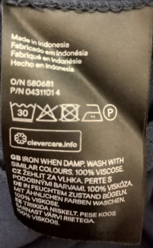 Vestido formal  H&M Azul Marino