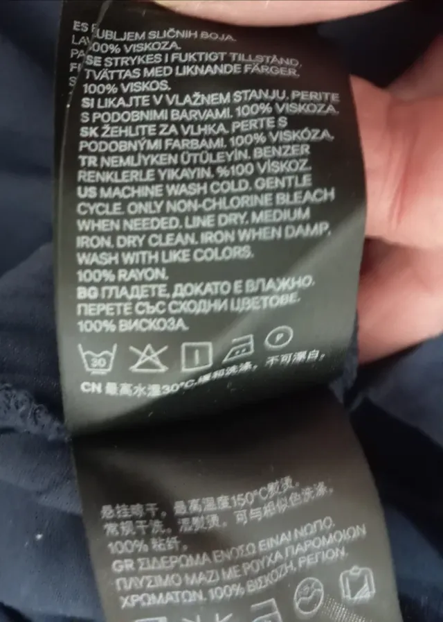 Vestido formal  H&M Azul Marino