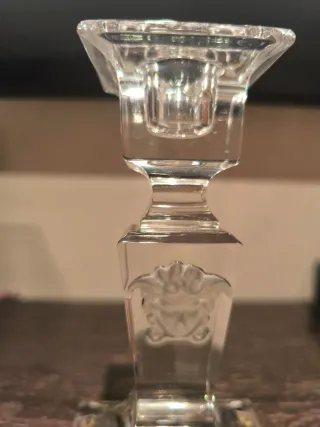 Juego de 2 Candelabros Versace Cristal Medusa rose