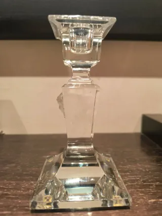 Juego de 2 Candelabros Versace Cristal Medusa rose