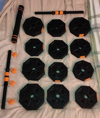 Set pesas + banco musculación