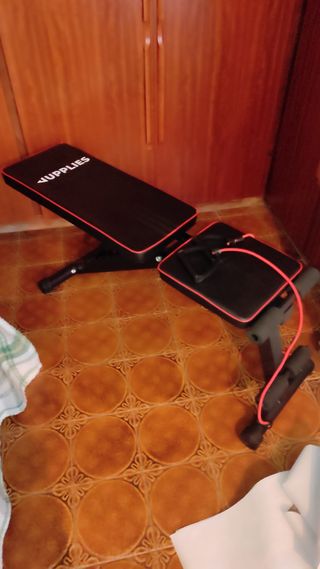 Set pesas + banco musculación