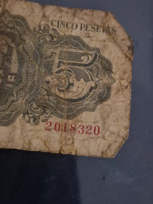 Billete 5 Pesetas Banco de España