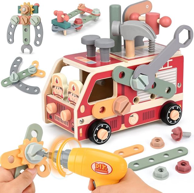 Camión Bombero Montessori con Herramientas