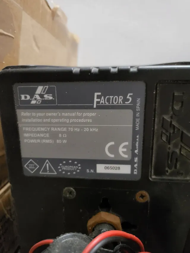 Altavoces D.A.S Factor 5 Negros