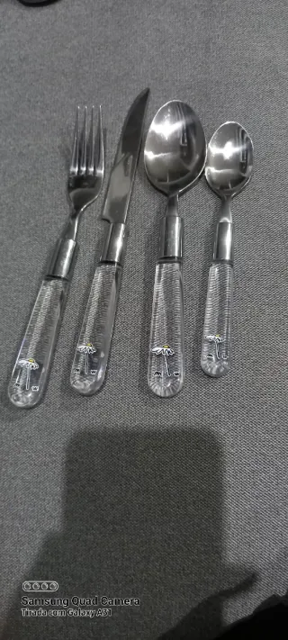 Conjunto Talheres 24 Peças Acrílico Malmequeres