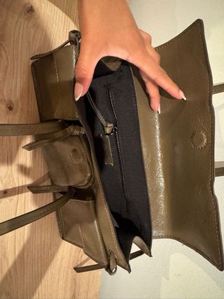 Bolso de hombro marrón Zara