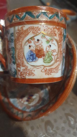 Set 4 Tazzine Caffè Porcellana Decorate