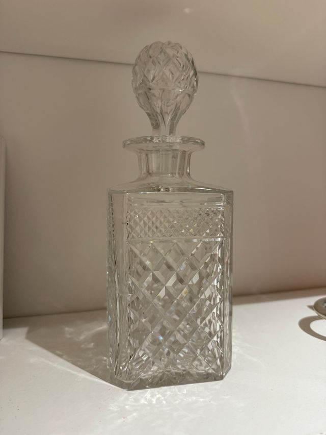 Bottiglia di Liquore in Cristallo Antica