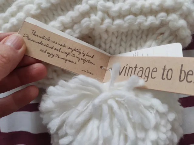 Gorro Barts Blanco Tejido a mano