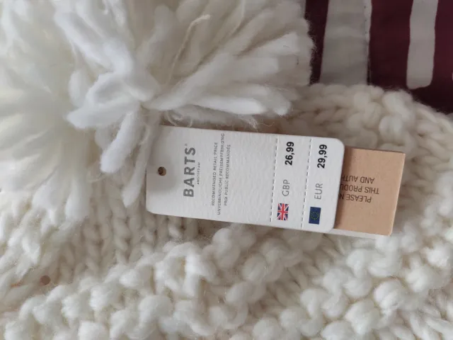 Gorro Barts Blanco Tejido a mano