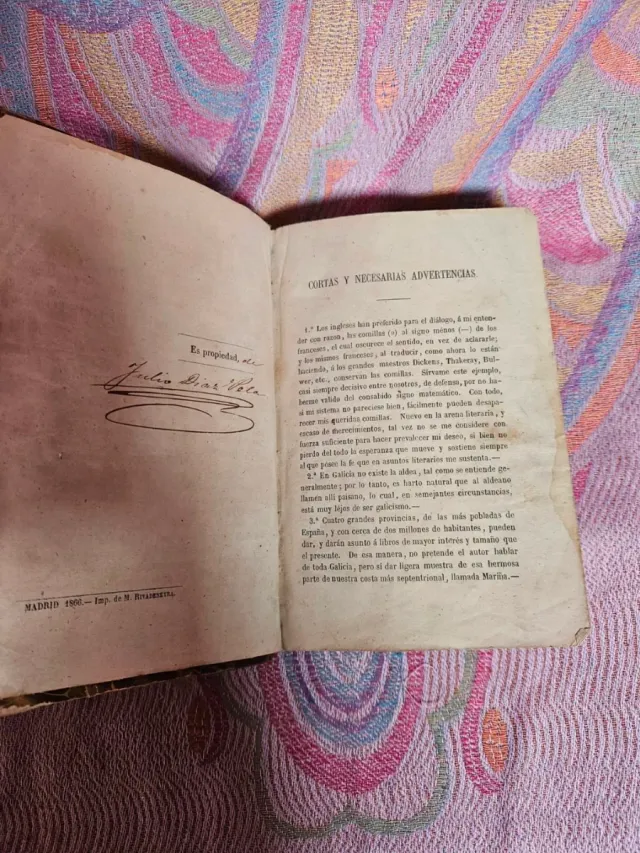Libro muy antiguo de año 1866 Alfonso
