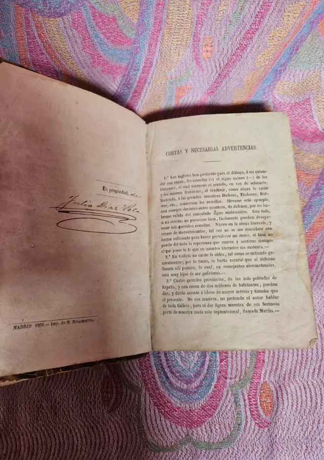 Libro muy antiguo de año 1866 Alfonso