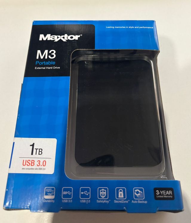 Disco Duro Externo Maxtor M3 1TB USB 3.0 Negro