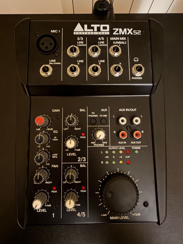 Mezclador Alto ZMX52 5 canales