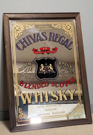 Quadro A Specchio Bar Pub Chivas Regal Blended Sco