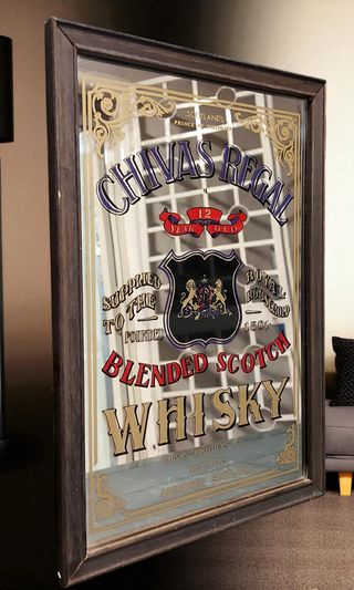 Quadro A Specchio Bar Pub Chivas Regal Blended Sco