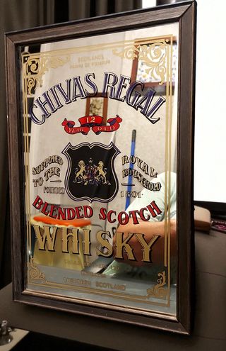 Quadro A Specchio Bar Pub Chivas Regal Blended Sco