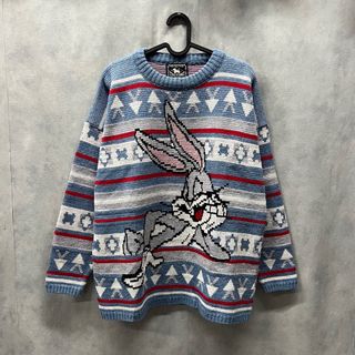 Maglione Vintage Bugs Bunny Warner Bros Anni 90