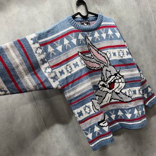 Maglione Vintage Bugs Bunny Warner Bros Anni 90