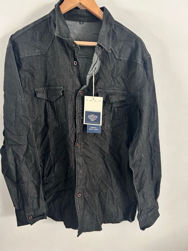 Camisa vaquera AJOPESON Negra Talla XL