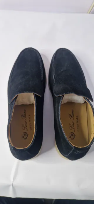 Zapatos Loro Piana Suede Negro