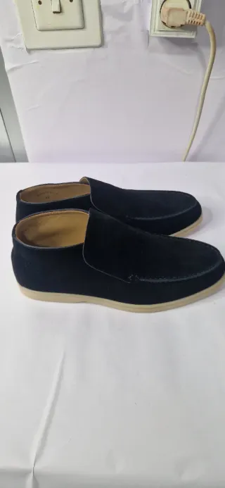 Zapatos Loro Piana Suede Negro