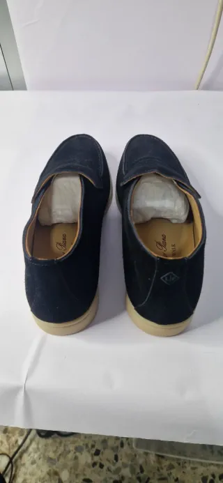 Zapatos Loro Piana Suede Negro