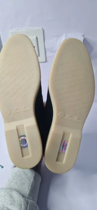 Zapatos Loro Piana Suede Negro