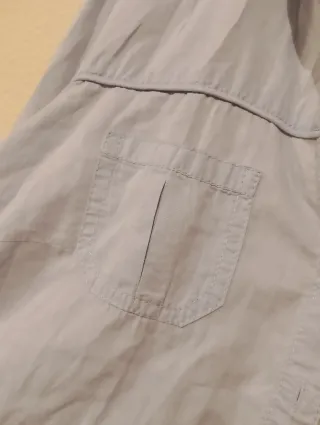 Camisa fina de manga larga azul claro