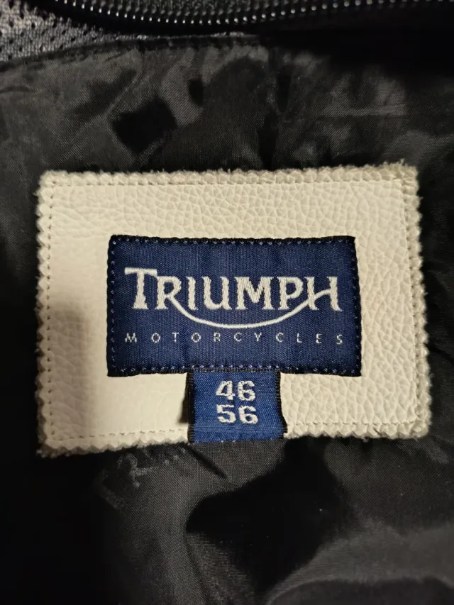 Giubbotto da moto Triumph Nero in pelle