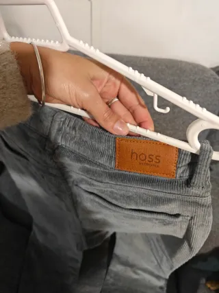 Pantalón Hoss Intropia Pana Gris Talla M