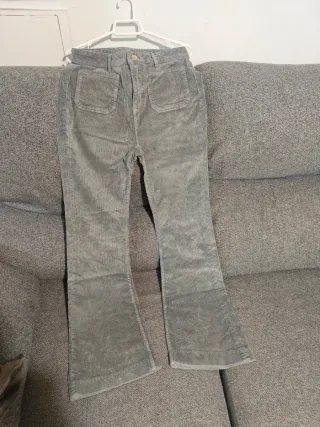 Pantalón Hoss Intropia Pana Gris Talla M