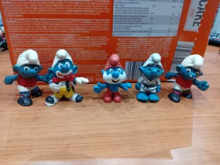 Lote 5 Figuras PVC Pitufos