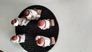 5 fraticelli terracotta colorata