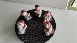 5 fraticelli terracotta colorata