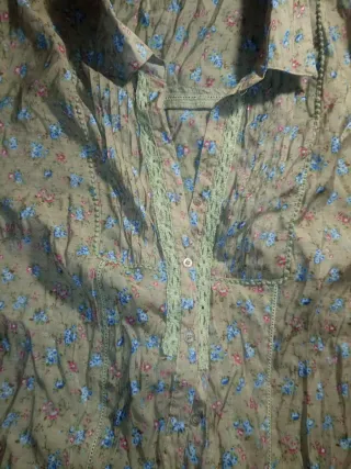 Camisa estampada señora talla 52