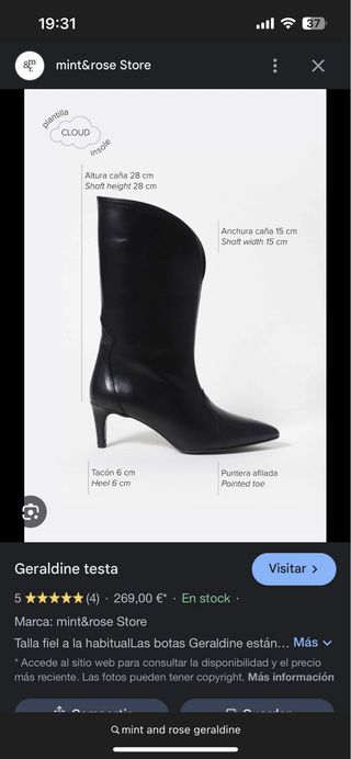 Botas Negras Mint & Rose Geraldine