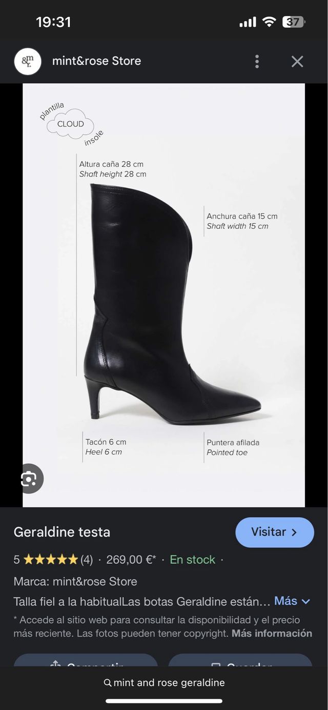 Botas Negras Mint & Rose Geraldine