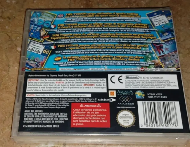 Fish Tycoon per Nintendo DS, 2DS, 3DS. Nuovo