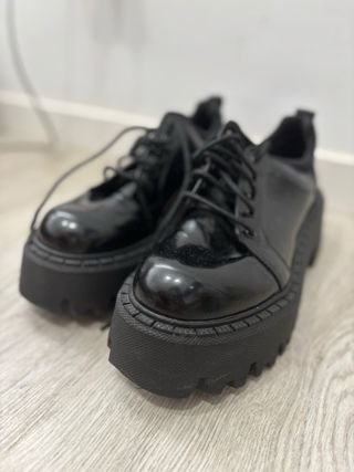 Zapatos Zara Negros Plataforma