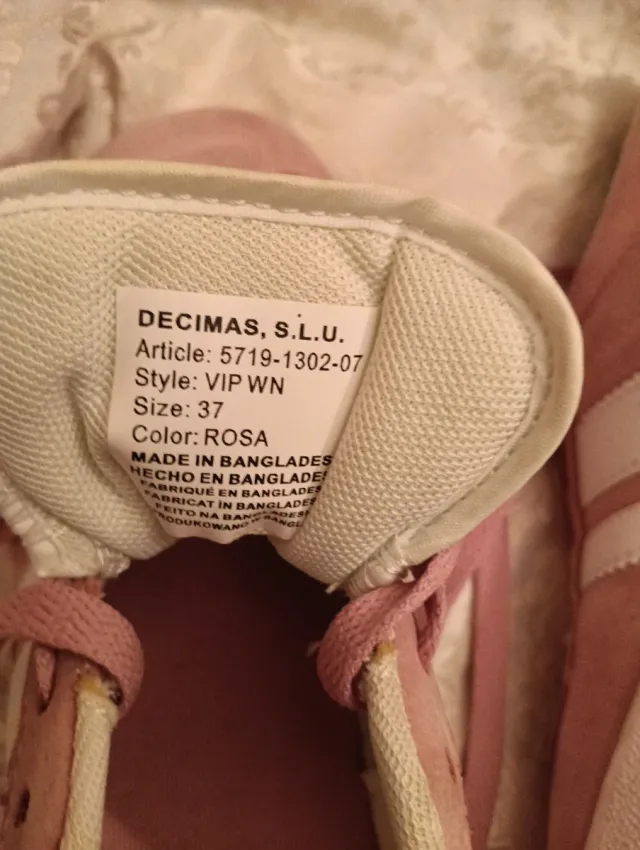 Zapatillas Deportivas Mujer Rosa Talla 37