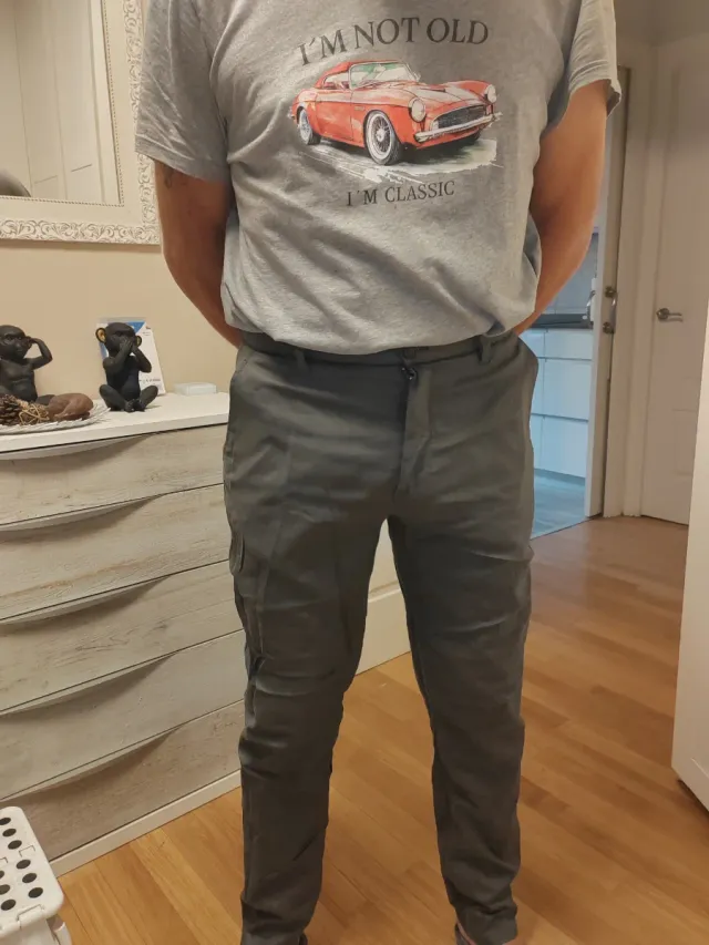 Pantalón chino verde oliva chico