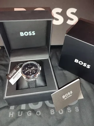 Reloj Boss Negro y Plateado Lujo