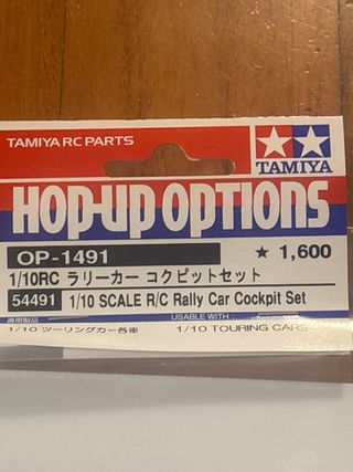 Tamiya OP-1491 1/10 RC Rally Car Cockpit Set 1/10