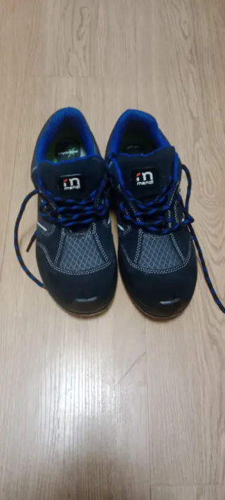 Zapatillas de seguridad Mendi negras y azules
